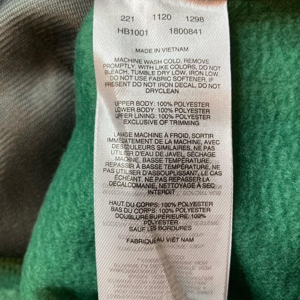 Columbia Realtree Youth Half Zip Fleece Green and Camo Pockets - Picture 7 of 8